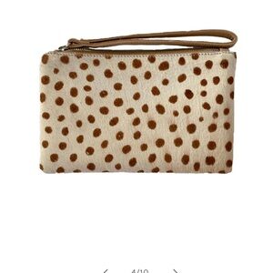 Leopard Print Wristlet Clutch